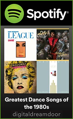 Spotify Dance Songs 1980s playlist link button