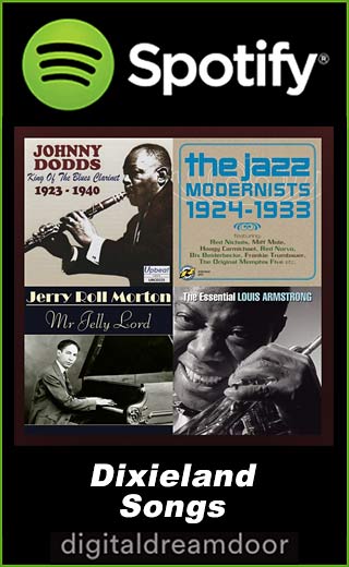 DigitalDreamDoor Dixieland Songs playlist on Spotify link