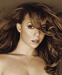 Pop music singer Mariah Carey