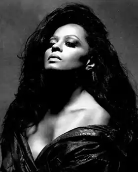 Diana Ross in black dress