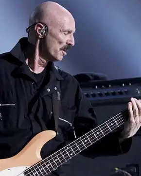 Rock music bassist Tony Levin of King Crimson