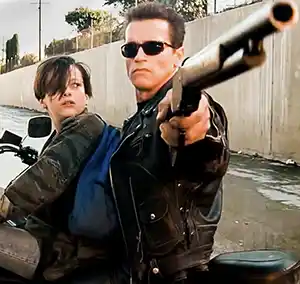 Arnold Schwarzenegger Arnold Schwarzenegger from the action movie Terminator
