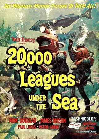 Poster for the movie 20,000 Leagues Under the Sea