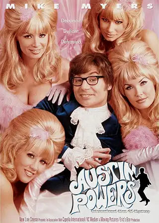 DVD cover for the movie Austin Powers: International Man of Mystery