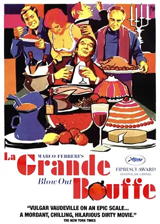 Poster for the 1973 movie La grande bouffe
