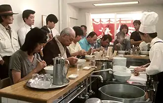 Kitchen scene from the movie Tampopo