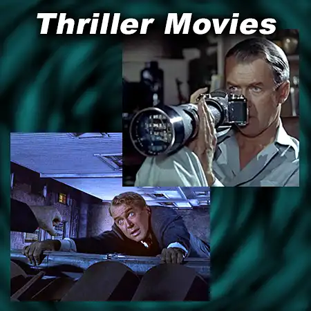 Scenes from Vertigo and Rear Window with James Stewart