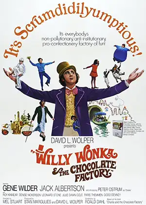 Poster for the movie Willy Wonka and the Chocolate Factory