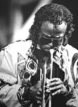 Jazz fusion artist Miles Davis