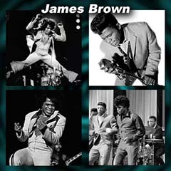 James Brown performing in 4 pictures