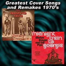 Two record sleeves for Papa Was a Rollin' Stone and Midnight Train to Georgia