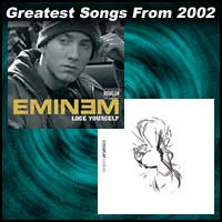 record covers for Lose Yourself by Eminem and Clocks by Coldplay