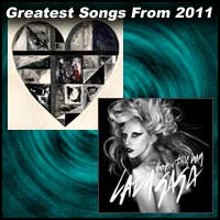 record cover art for Somebody That I Used To Know by Gotye and Born This Way by Lady Gaga