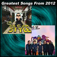 record cover art for Gangnam Style by Psy and Payphone by Maroon 5