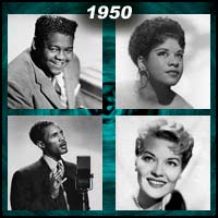 recording artists Fats Domino, Ruth Brown, Percy Mayfield, and Patti Page