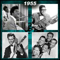 recording artists Little Richard, Bo Diddley, Chuck Berry, and the Platters