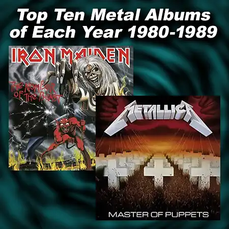 The Number of the Beast and Master of Puppets album covers