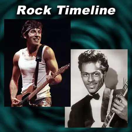 rock 'n' roll artists Bruce Springsteen and Chuck Berry