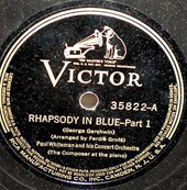 Rhapsody In Blue vinyl record lable