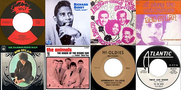 Cover Songs and remakes 1960s collage image
