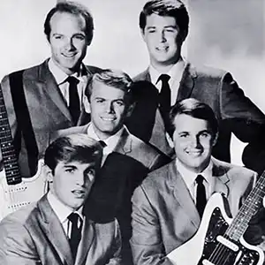 The Beach Boys posing in suits