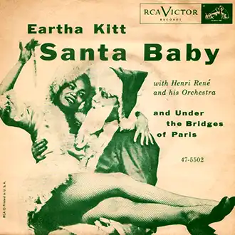 Santa Baby by Eartha Kitt record sleve cover art